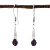 Amanda Red Dangle Earrings for Fashionable Flair Garnet Red Dangle