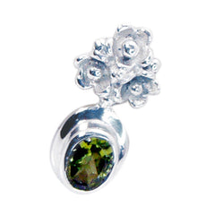 Amelia Pendant Jewelry Silver Floral Green Gemstone