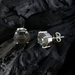 Ana Grey Stud Earrings for Everyday Elegance