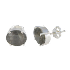 Ana Grey Stud Earrings for Everyday Elegance