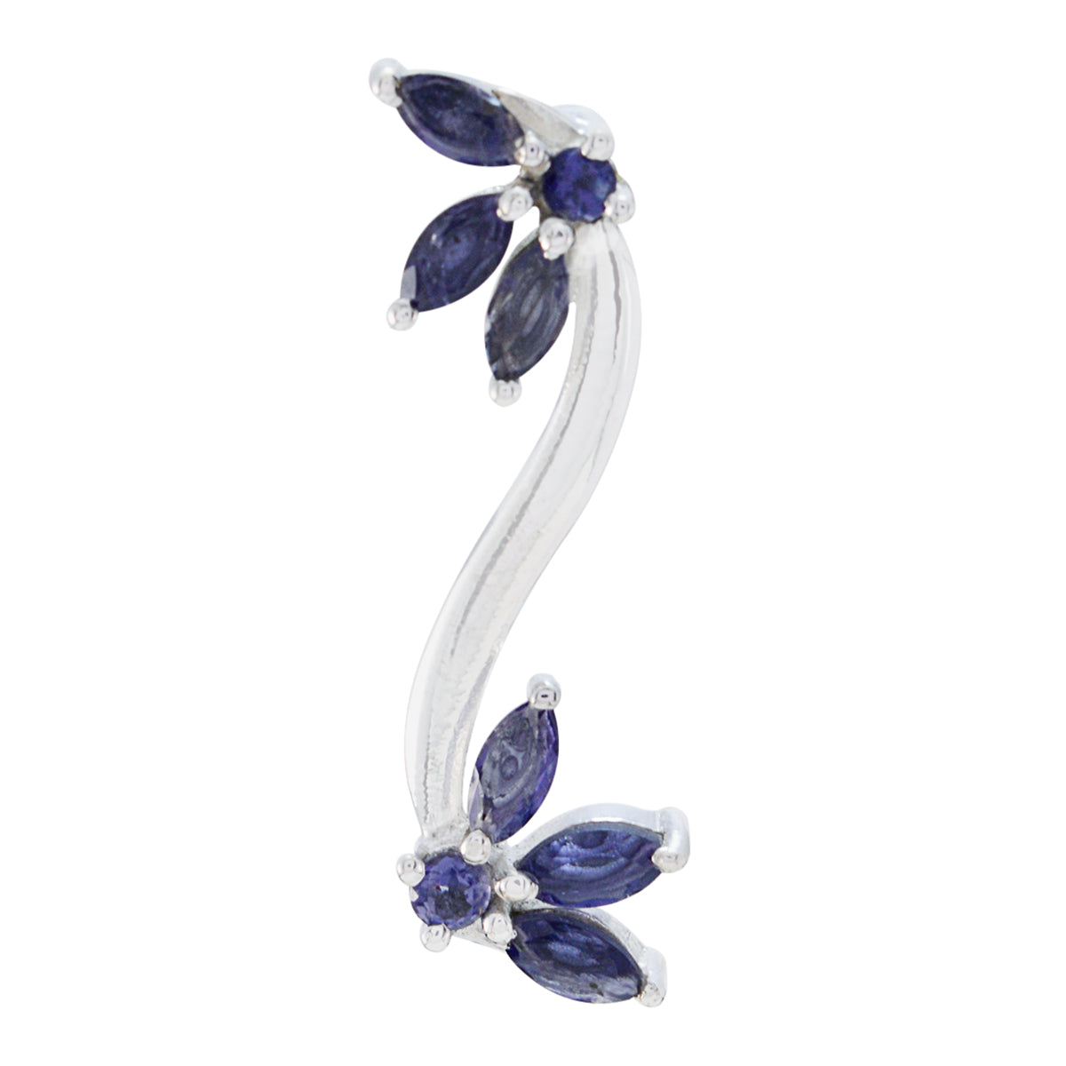 Ana Pendant Jewelry Online - Stylish Floral Design Pendant Iolite Blue Blue