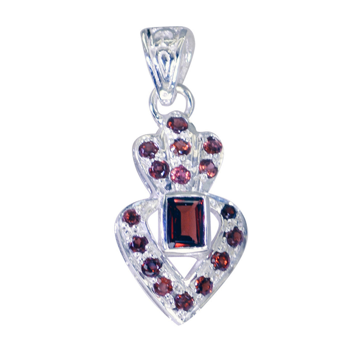Ana Red Featherlight Pendant - Stylish Gemstone Jewelry Garnet Red Red