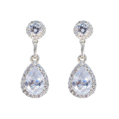 Angel White Stud Earrings for Glamorous Looks White CZ White Stud