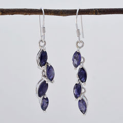 Anna Blue Dangle Earrings - Colorful Gemstone Style