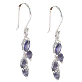 Anna Blue Dangle Earrings - Colorful Gemstone Style Iolite Blue Dangle