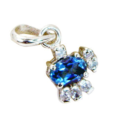Anna Blue Signet Pendant - Stunning Gemstone Charm