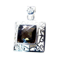 Eva Antique Essential Pendant with Black Gemstone Smoky Quartz Brown Brown