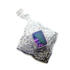 Yasmin Antique Statement Pendant with Gemstone Design