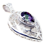 Antonia Gemstone Pendant - Elegant Silver Design Mystic Quartz multicolor Multicolor
