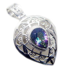 Antonia Gemstone Pendant - Elegant Silver Design