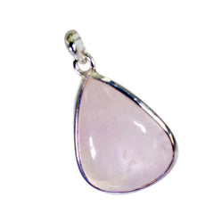 Antonia Jewelry India Rose Quartz Pendant Silver
