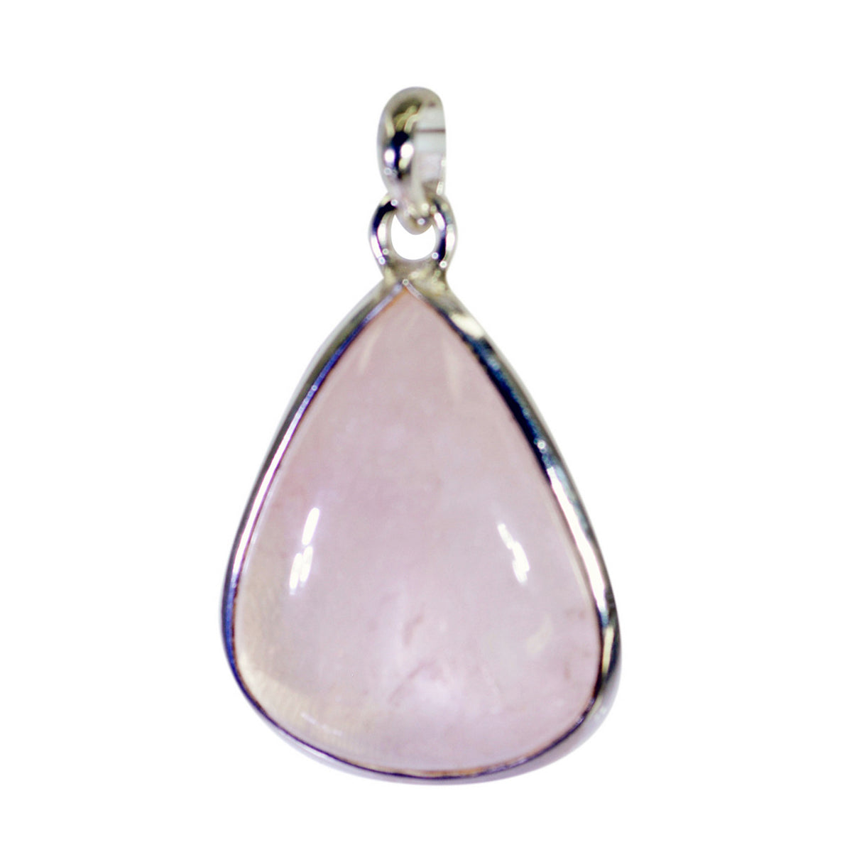Antonia Jewelry India Rose Quartz Pendant Silver Rose Quartz Pink Pink