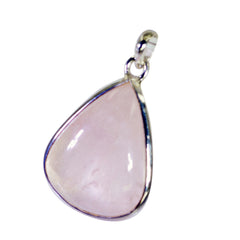 Antonia Jewelry India Rose Quartz Pendant Silver