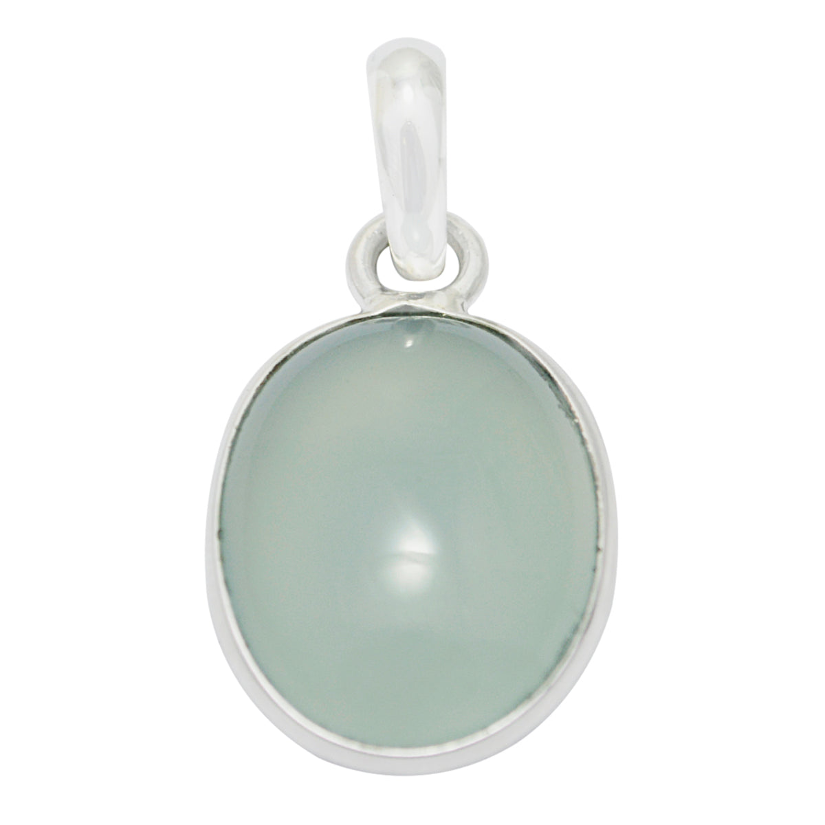 Savannah Aqua Gemstone Pendant - Elegant Silver Design Aqua Chalcedony Aqua Aqua
