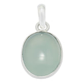 Savannah Aqua Gemstone Pendant - Elegant Silver Design Aqua Chalcedony Aqua Aqua