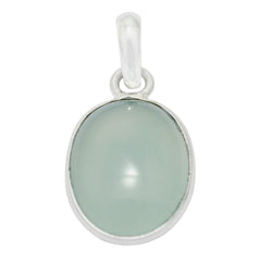 Savannah Aqua Gemstone Pendant - Elegant Silver Design Aqua Chalcedony Aqua Aqua