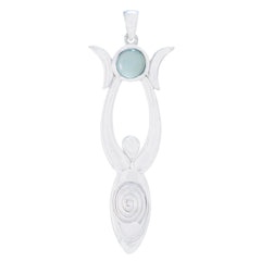 Chloe Aqua Gemstone Pendant for Chic Elegance Aqua Chalcedony Aqua Aqua