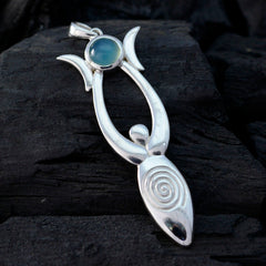 Chloe Aqua Gemstone Pendant for Chic Elegance