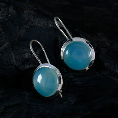 Evelyn Aqua Solitaire Earrings for Stylish Elegance