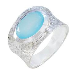 Layla Aqua Solitaire Ring in Stunning Silver Design