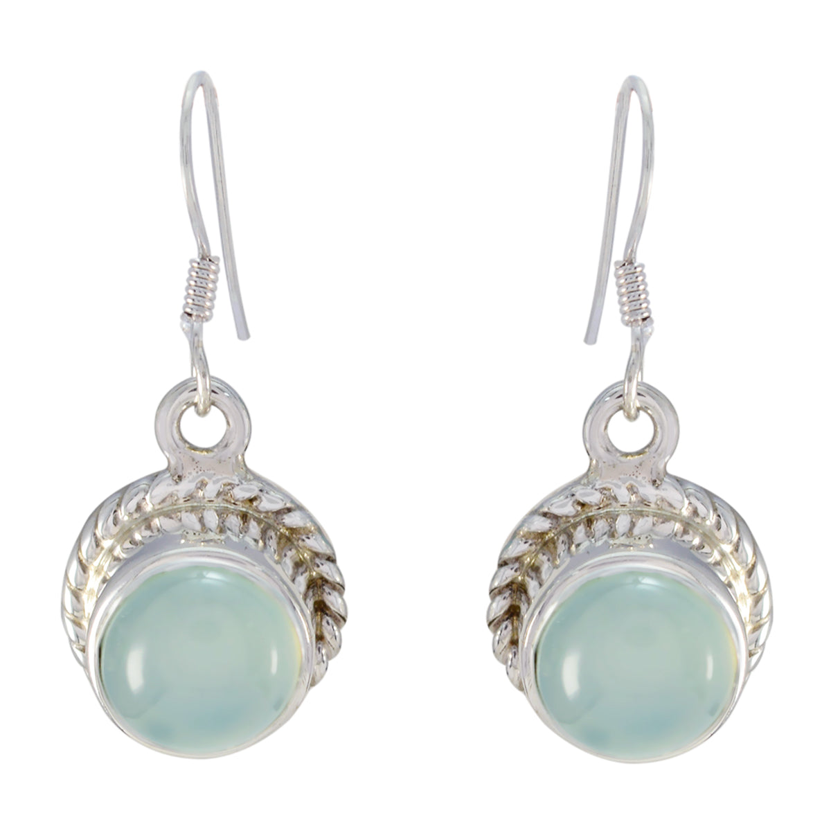 Aria Blue Featherlight Earrings for Everyday Glam Chalcedony Blue Dangle
