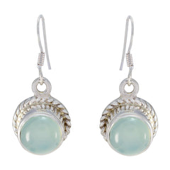 Aria Blue Featherlight Earrings for Everyday Glam Chalcedony Blue Dangle