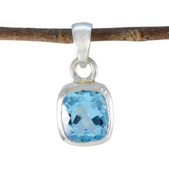 Aria Blue Featherlight Pendant - Elegant Gemstone Charm Blue Topaz Blue Blue