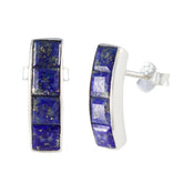 Aria Blue Stud Earrings for Everyday Glam Lapis Lazuli Blue Stud