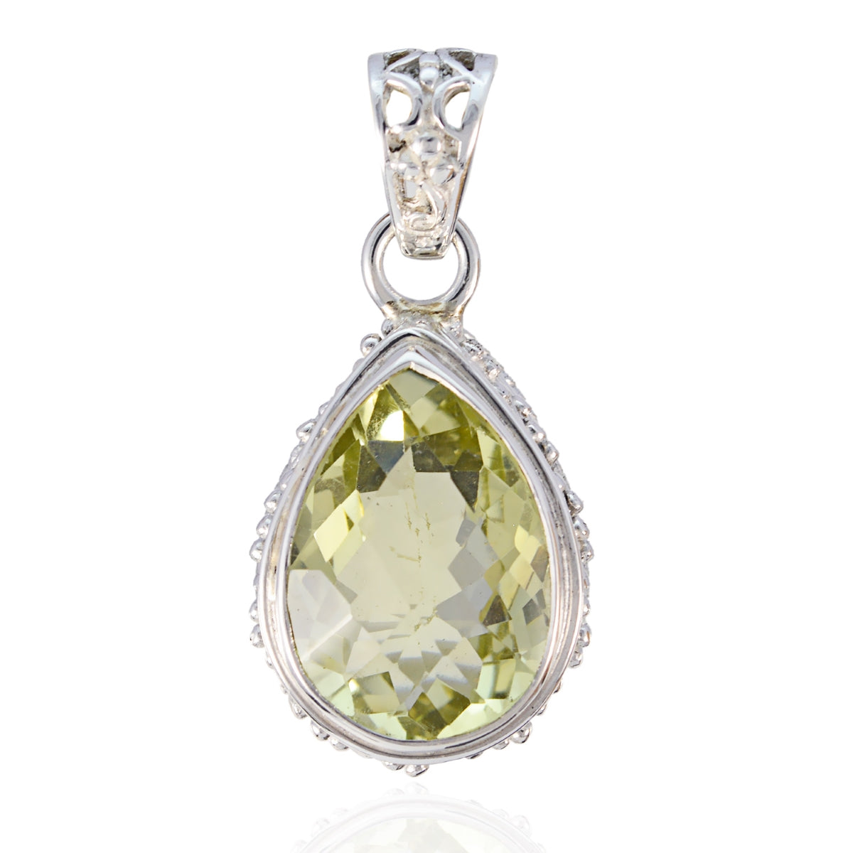 Aria Gemstone Necklace - Elegant Pendant Jewelry Lemon Quartz Yellow Yellow