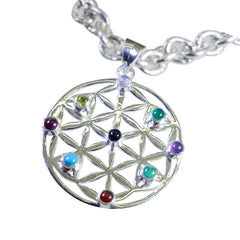 Luna Art-Deco Multicolor Pendant for Fashion Lovers