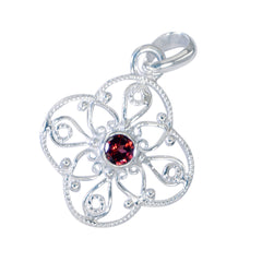 Ines Art Deco Red Pendant with Elegant Design