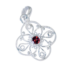 Ines Art Deco Red Pendant with Elegant Design