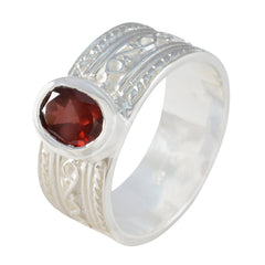 Lily Art Deco Red Solitaire Ring for Stylish Occasions