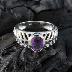 Sarah Art Deco Purple Solitaire Ring