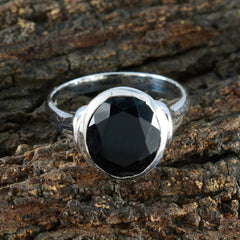 Isadora Artisan Black Solitaire Ring