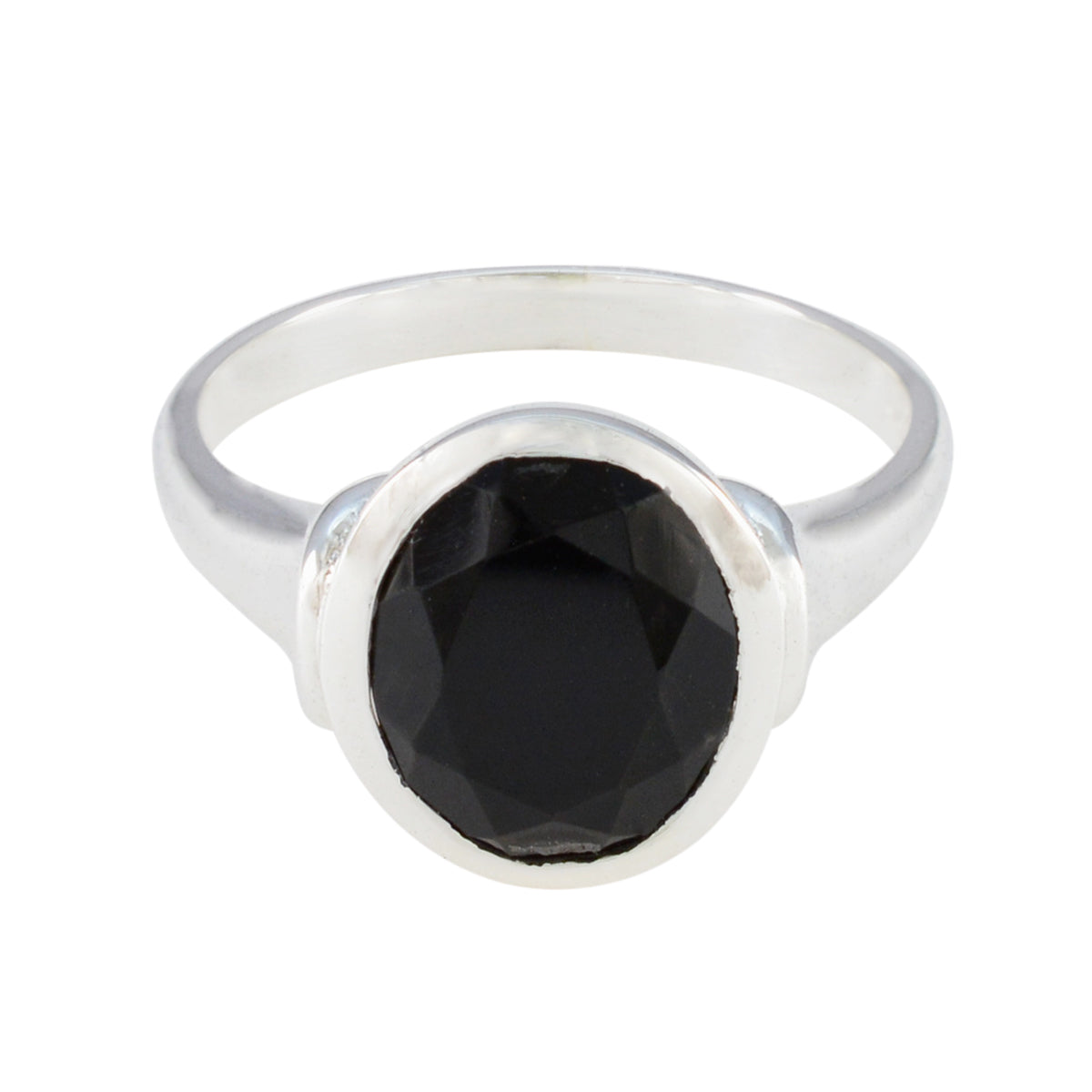 Isadora Artisan Black Solitaire Ring Black Onyx Black