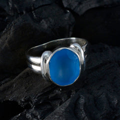 Milagros Artisan Blue Solitaire Ring for Everyday Style