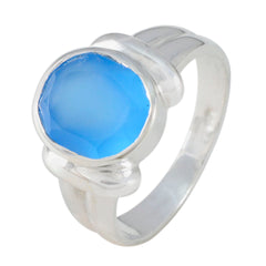 Milagros Artisan Blue Solitaire Ring for Everyday Style