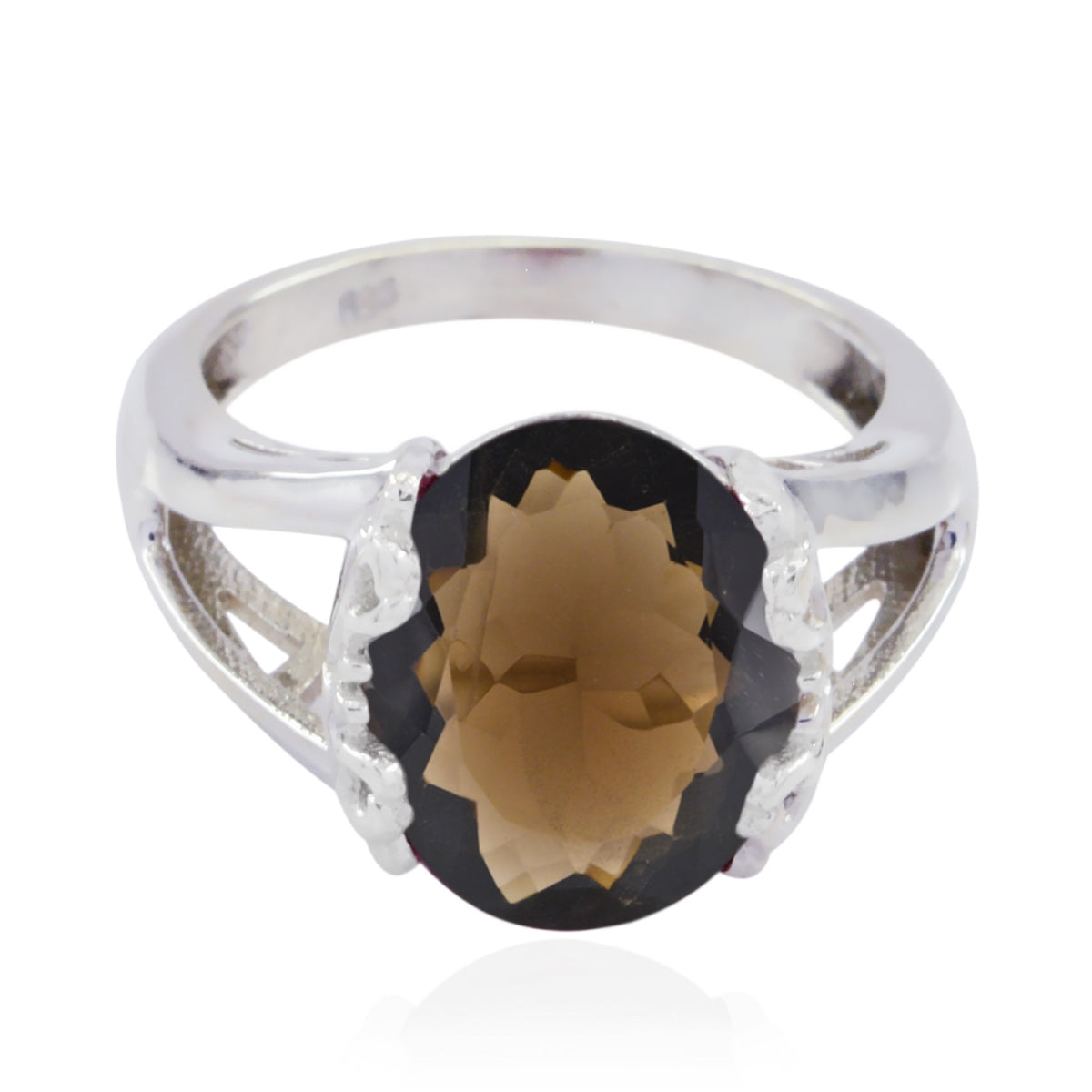 Alejandra Artisan Brown Solitaire Ring smoky quartz Brown