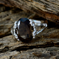 Alejandra Artisan Brown Solitaire Ring