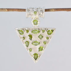 Yasmin Green Rope-Wire Statement Pendant