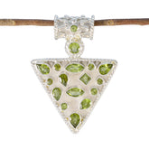 Yasmin Green Rope-Wire Statement Pendant Peridot Green Green