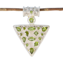 Yasmin Green Rope-Wire Statement Pendant Peridot Green Green