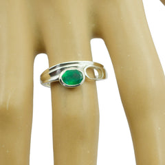 Liyana Artisan Green Solitaire Ring
