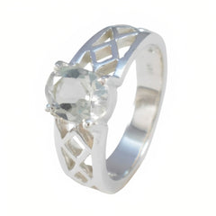 Tereza Artisan Light Green Solitaire Ring