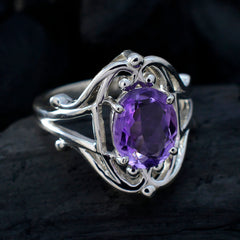 Natalie Artisan Purple Solitaire Ring