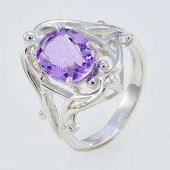 Natalie Artisan Purple Solitaire Ring