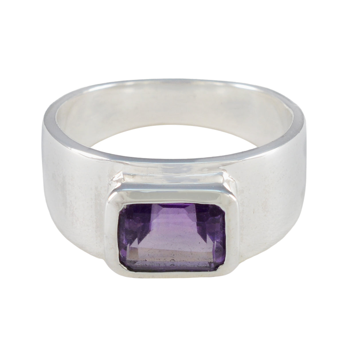 Maria Artisan Purple Solitaire Ring Amethyst Purple