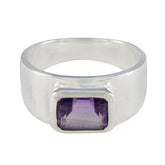 Maria Artisan Purple Solitaire Ring Amethyst Purple