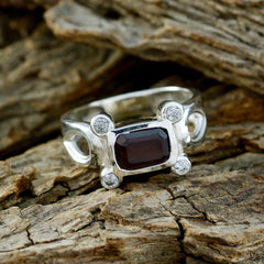 Aisha Artisan Red Halo Ring with Elegant Design